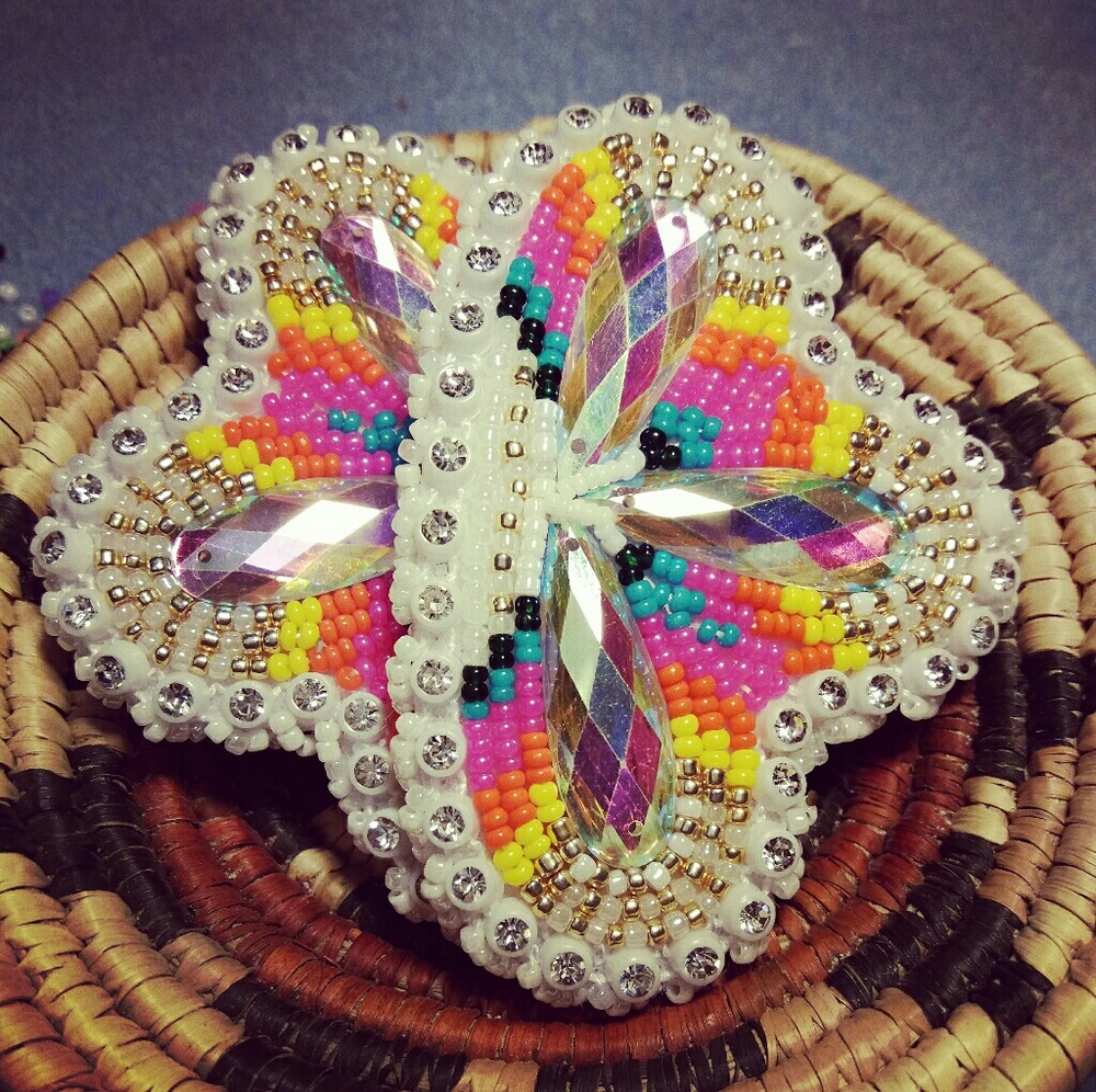 White Incredible Beaded Earrings (Only 2 Left)